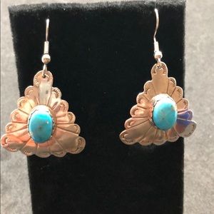Vintage Native American Silver Turquoise earrings